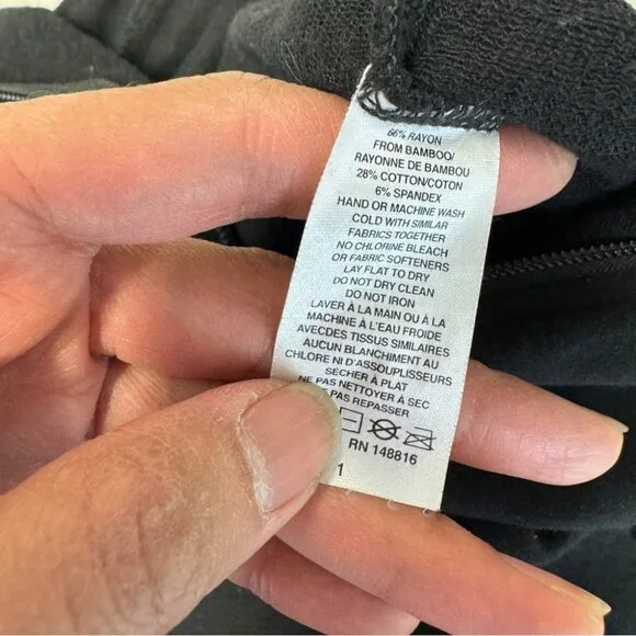 Smash + Tess Black Hooded Jilly Jogger Jumpsuit Size S Bamboo Lounge Casual Chic - Picture 14 of 16